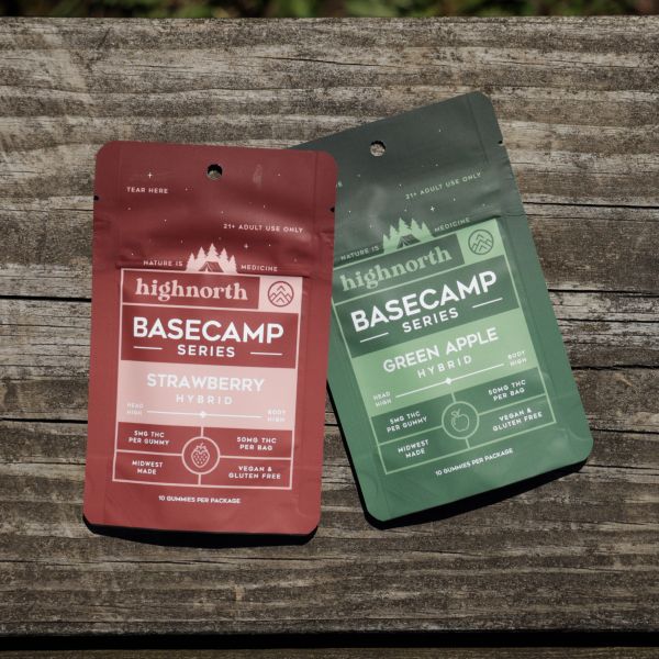 Basecamp THC gummy strawberry green apple